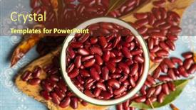  Presentation with food red - Presentation theme consisting of raw-red-kidney-beans-healthy background and a tawny brown colored foreground