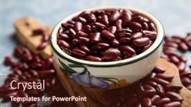  Presentation with food red - Slides having raw-red-kidney-beans-healthy background and a wine colored foreground