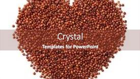  Presentation with shape heart - Cool new PPT theme with raw-red-quinoa-seed backdrop and a tawny brown colored foreground