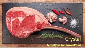  Presentation with bone - Slides featuring raw-rib-steak-with-bone and a tawny brown colored foreground