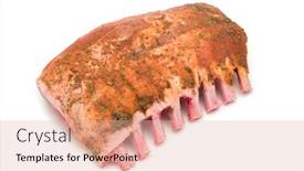  Presentation with ribs - Colorful slide deck enhanced with raw-ribs-on-white-background backdrop and a lemonade colored foreground