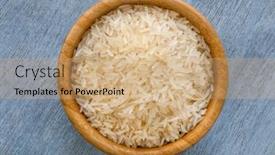  Presentation with rice grains - Cool new slides with raw-rice-grains backdrop and a coral colored foreground