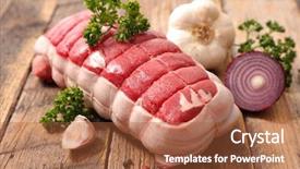  Presentation with roast beef - Audience pleasing slide deck consisting of raw roast beef backdrop and a red colored foreground