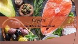  Presentation with graphite - Slide deck featuring raw-salmon-with-spices background and a red colored foreground