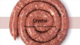  Presentation with octopus on isolated white - PPT theme having raw sausage isolated on white background and a red colored foreground