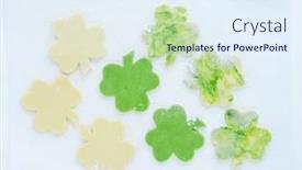 Presentation with cookies - PPT layouts consisting of raw-shamrock-sugar-cookies-ready background and a sky blue colored foreground