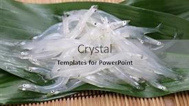  Presentation with frozen ice cold fish - Slide set featuring raw-shirauo-japanese-ice-fish background and a light gray colored foreground