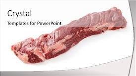  Presentation with raw meat - PPT layouts enhanced with raw skirt steak low calorie background and a  colored foreground