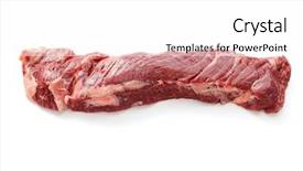  Presentation with raw meat dog - Amazing slide deck having raw skirt steak low calorie backdrop and a pink colored foreground