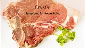  Presentation with bone - Presentation theme enhanced with raw-t-bone-steak background and a coral colored foreground
