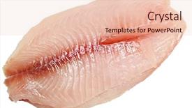  Presentation with fish nile tilapia - PPT layouts enhanced with raw tilapia fillets on white background and a lemonade colored foreground