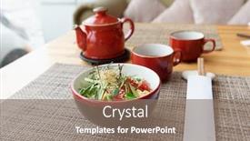  Presentation with tuna - Beautiful presentation featuring raw-tuna-poke-bowl backdrop and a coral colored foreground