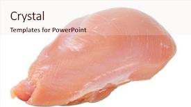  Presentation with breast - PPT layouts consisting of raw turkey breast isolated background and a lemonade colored foreground