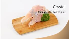  Presentation with cutting board - Cool new presentation theme with raw turkey chest on wooden backdrop and a  colored foreground