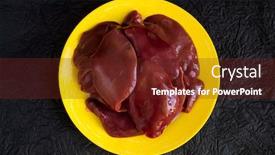  Presentation with liver - Slide set featuring raw-turkey-liver-for-cooking background and a tawny brown colored foreground