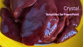  Presentation with liver - PPT theme enhanced with raw-turkey-liver-for-cooking background and a tawny brown colored foreground