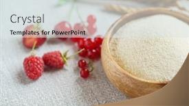  Presentation with bowl - Slides with raw-unprepared-semolina-in-bowl background and a light gray colored foreground