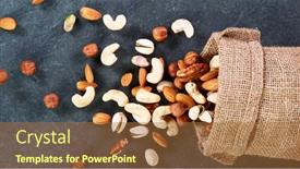  Presentation with nuts - Cool new PPT layouts with raw-various-nuts-top-down backdrop and a red colored foreground