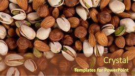  Presentation with nuts - Cool new PPT layouts with raw-various-nuts-top-down backdrop and a tawny brown colored foreground
