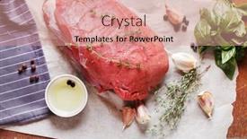 Presentation with veal - Cool new slide deck with raw-veal-meat-with-spice backdrop and a  colored foreground