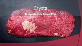  Presentation with wagyu - Slide set featuring raw-wagyu-bavette-beef-steak background and a gray colored foreground