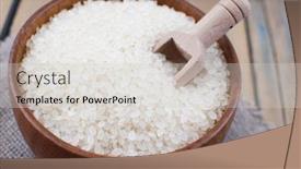  Presentation with rice - Presentation theme consisting of raw-white-sticky-rice background and a light gray colored foreground