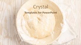  Presentation with yeast - Presentation with raw-yeast-dough-resting background and a lemonade colored foreground