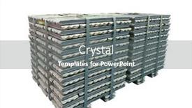  Presentation with zinc - Audience pleasing slide set consisting of raw-zinc-aluminum-ingot-isolated backdrop and a gray colored foreground