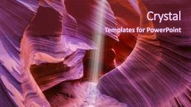  Presentation with navajo - PPT theme with ray in a slot canyon background and a violet colored foreground