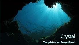  Presentation with cave - Amazing presentation theme having ray light - underwater cave backdrop and a wine colored foreground