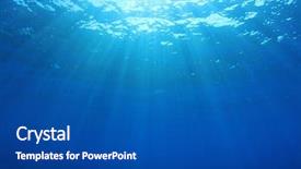  Presentation with underwater - PPT layouts with ray light - underwater ocean background photo background and a ocean colored foreground