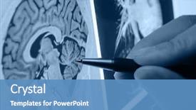  Presentation with human brain - Slides consisting of ray picture of human brain background and a teal colored foreground