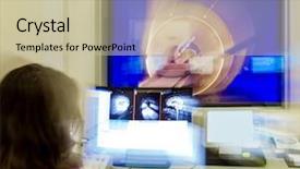  Presentation with mri brain - Slide deck enhanced with ray scanner mri brain tumor background and a mint green colored foreground