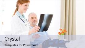  Presentation with broken leg - Audience pleasing presentation theme consisting of ray senior patient broken leg backdrop and a lemonade colored foreground