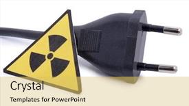  Presentation with radiation - Beautiful PPT theme featuring ray x electric - color photo of plug backdrop and a  colored foreground