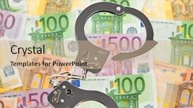  Presentation with bank - PPT theme having rayment reform - many euro bank notes background and a coral colored foreground