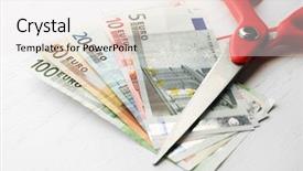  Presentation with euro - Amazing presentation having rayment reform - scissors cuts different euro banknote backdrop and a  colored foreground