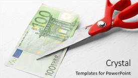  Presentation with table of contents - Cool new presentation theme with rayment reform - scissors cuts euro banknote backdrop and a white colored foreground