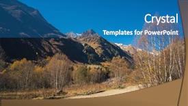  Presentation with forest road - Amazing PPT theme having rays and highlights with road backdrop and a teal colored foreground