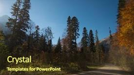  Presentation with japan beautiful landscape mountain fuji - Amazing PPT layouts having rays and highlights with road backdrop and a tawny brown colored foreground