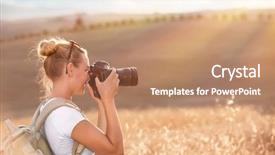  Presentation with harvest is ripe - PPT theme enhanced with rays autumn harvest season interesting background and a coral colored foreground