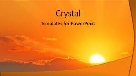  Presentation with heaven - Audience pleasing presentation theme consisting of rays heaven - beautiful sunset backdrop and a gray colored foreground