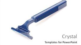  Presentation with razor - Slides enhanced with razor-isolated-over-white background and a white colored foreground