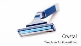  Presentation with razor - Amazing theme having razor isolated over white backdrop and a white colored foreground