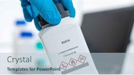  Presentation with laboratory chemical - Presentation theme consisting of rbio4-rubidium-periodate-cas-chemical background and a lemonade colored foreground