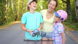  Presentation with car park - Beautiful presentation theme featuring rc cars - boy with the car backdrop and a light blue colored foreground