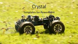  Presentation with cars - Cool new presentation theme with rc cars - remote control gas model truck backdrop and a yellow colored foreground