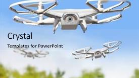  Presentation with uav - Presentation with rc plane - eye on the sky drone background and a light blue colored foreground