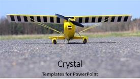  Presentation with runway - Beautiful presentation design featuring rc plane - homemade radio control aircraft backdrop and a light gray colored foreground