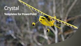  Presentation with electric motor - Slides with rc plane - homemade radio control aircraft background and a gray colored foreground